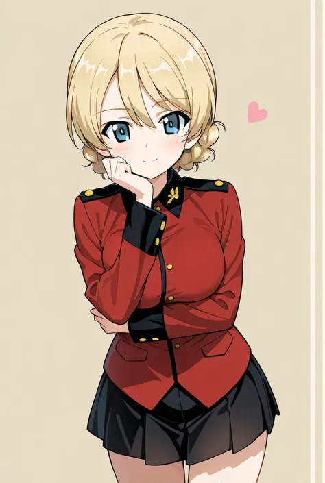 darjeeling \(girls und panzer\),st. gloriana's military uniform,cowboy shot,
