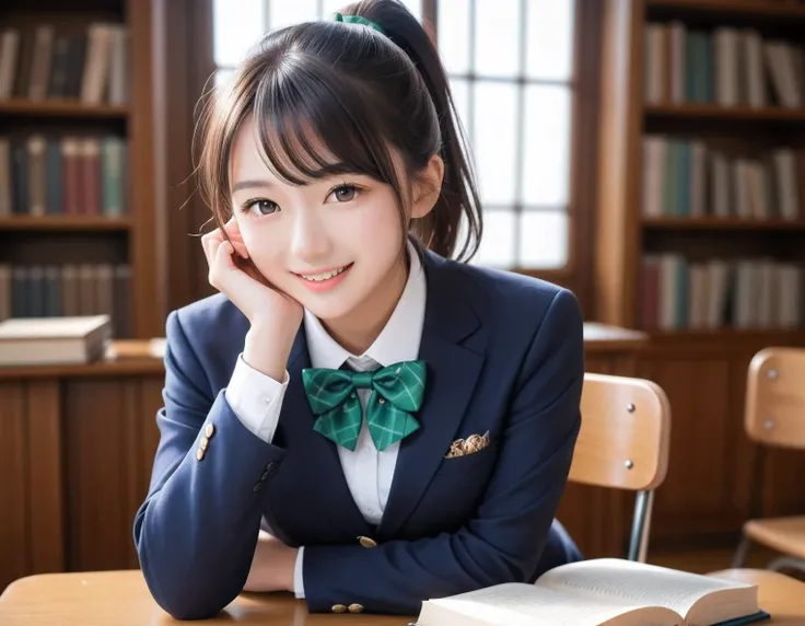 score_9, score_8_up, score_7_up, super detailed, 32K, Masterpiece, top quality, super high definition ,nsfw, official art, photorealistic, sharp focus, solo, 1 classy Japanese girl, ((ponytail)), black hair, smaller face, natural makeup, cute face, small b...