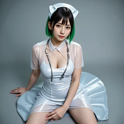 attractive girl with cat ears green hair teeth is a very obscene position nurse uniform I'm diagnosing it as sexy masterpiece Very few nipples are visible Also、is also shown in a very awkward pose with shortcuts and、Japanese AV movie「Magic Mirror」The pubic...