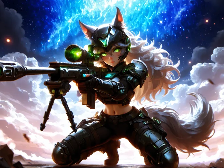 Masterpiece, best quality, amazing quality, absurdres, very aesthetic, lazypos, 3D, 1 woman, (woman , tall, slim, medium-big chest, large hip, silver long hair, fluffy hair, wolf ears, fluffy ears, wolf eyes, fluffy tail, clear skin), smooth natural moonli...