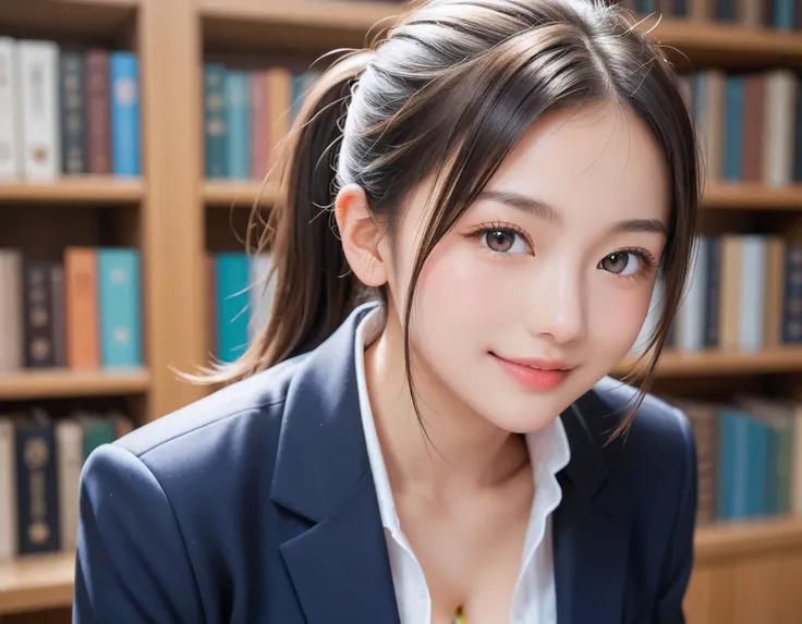 score_9, score_8_up, score_7_up, super detailed, 32K, Masterpiece, top quality, super high definition ,nsfw, official art, photorealistic, sharp focus, solo, 1 classy Japanese girl, ((ponytail)), black hair, smaller face, natural makeup, cute face, small b...