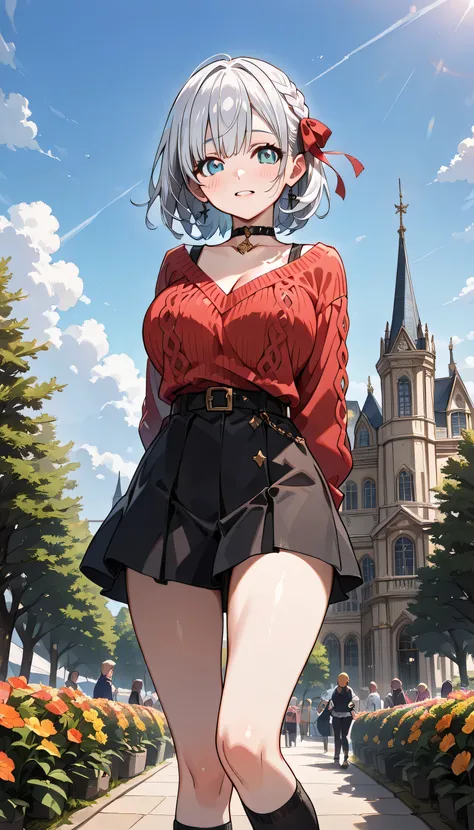 ((ultra-detailed)), (highly detailed CG illustration), (best quality:1.2), ultra-highly detailed, colorful composition, artistic photoshoot, 1girl, solo focus, thigh to top, cowboy shot, moe anime character, girl, dainty facial structure, baby face, round ...