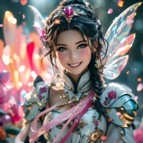 cute smile ,8K High Resolution,Light Fairy,A gentle gaze