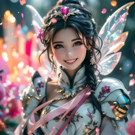 cute smile ,8K High Resolution,Light Fairy,A gentle gaze