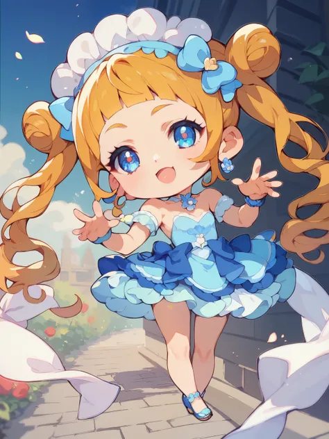 score_9, score_8_ up, score_7_ up, score_6_ up, score_5_ up, anime，nsfw，uncensored，( chibi:1.4)，very young  in a beautiful dress with very big ，Petite，skinny， thin hands and feet，
Pretty Cure style，