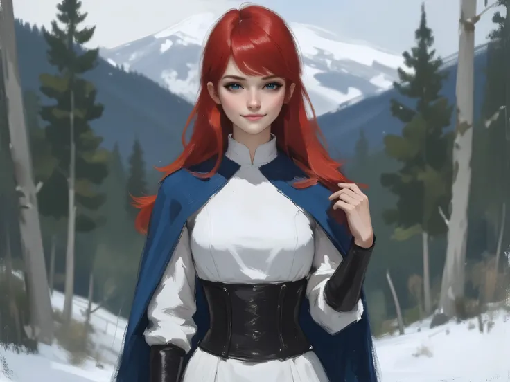 A very beautiful 22 year old a lady paladin warrior, beautifully detailed eyes, (((DeepSkyBlue eyes: 1.5))), (beautiful and detailed candy pink lips, thin lips, slight shy smile), (((long blood red hair))), shiny hair, ((full body view, dynamic pose, stand...
