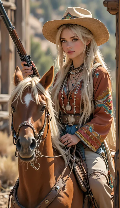 one female, ((Highest quality)), ((masterpiece)), (detailed), ((very detailed face)), High resolution photograph, ((full body portrait)), slim face, pretty woman, (platinum blonde long hair), blue eyes, detail eyes, double eyelids, (Beautiful Delicate Eyes...