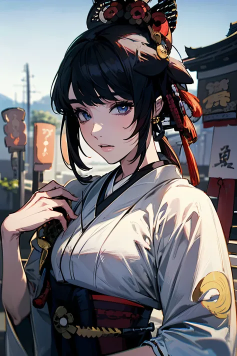 (masterpiece:1.5),beautiful hair,beautiful eyes on my stomach,beautiful lips,Beautiful slender body,Big Breasts,cleavage,(Konno Anna:1.4),(random expression:1.3),(Riverside:1.4),bust illustration from the front ,((((the most beautiful woman in the world:1....
