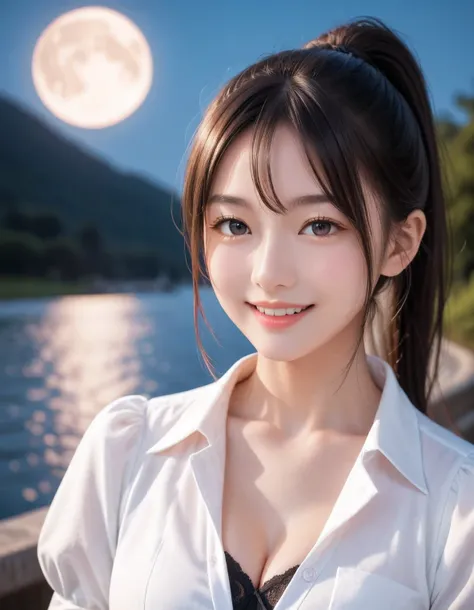 score_9, score_8_up, score_7_up, super detailed, 32K, Masterpiece, top quality, super high definition ,nsfw, official art, photorealistic, sharp focus, solo, 1 classy Japanese girl, ((ponytail)), black hair, smaller face, natural makeup, cute face, small b...