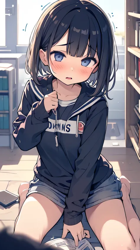 1 girl with big Play with middle-aged men Many books obscene sound effect speechbubble motion Wearing Clothes