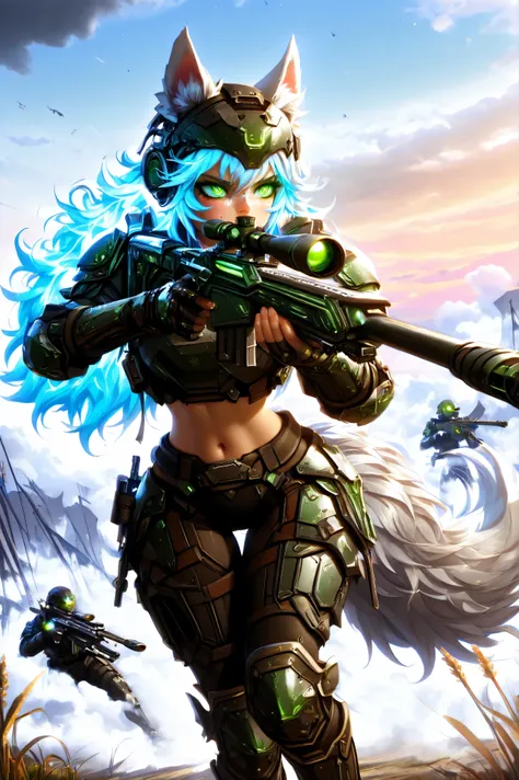 Masterpiece, best quality, amazing quality, absurdres, very aesthetic, lazypos, 3D, 1 woman, (tall, slim, medium-big chest, large hip, silver long hair, fluffy hair, wolf ears, fluffy ears, wolf eyes, fluffy tail, clear skin), smooth natural moonlight with...