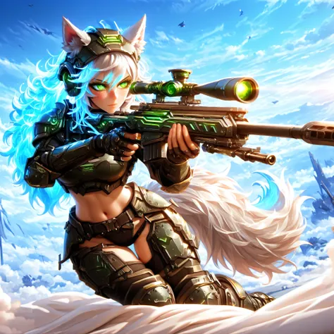 Masterpiece, best quality, amazing quality, absurdres, very aesthetic, lazypos, 3D, 1 woman, (tall, slim, medium-big chest, large hip, silver long hair, fluffy hair, wolf ears, fluffy ears, wolf eyes, fluffy tail, clear skin), smooth natural moonlight with...