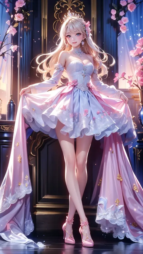 Composed from head to foot 、full body図、 watch viewers、 score_9, score_8_ up, score_7_ up, anime style、In 8K、32K、masterpiece、 one girl、 8k resolution, masterpiece, Highest Quality , winning work , unrealistic, anatomically correct skeleton , 1 girl on br...