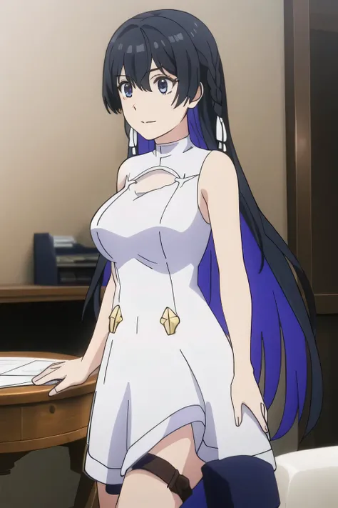 Please make it a mini skirt，can you draw a dark blue long dress， beautiful smiling woman ，Big Breastsでもウエストが細い，{{X}},depicts her expression more delicately，walking alone，      city tour      ,，（（（She wears casual tourist style clothes）））， I have a SLR came...