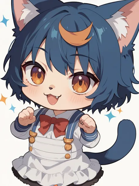 score_9, score_8_up, score_7_up, score_6_up, source_anime, tag1, tag 2, nsfw，( chibi:1.4)， chibiねこ，Illustration of a girl in the human form of a Meow Maine Coon cat, , shaped like a human，but the ears and tail above the head、and still has cat-like characte...