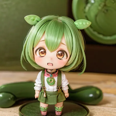       cute  green-haired zundamon in playful pose, (         chibi),         Detailed Character Design    ,            intricate details    ,      surreal       ,         photorealistic , 8k,          masterpiece  ,                  is high resolution,    ...