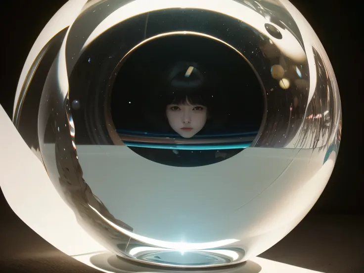 382 (20 year old woman),(short hair),(gentle smile),(high quality photos),( cinematic pictures playing on the lawn ),(colorful),(Crystal Ball),((contrast between light and shade))