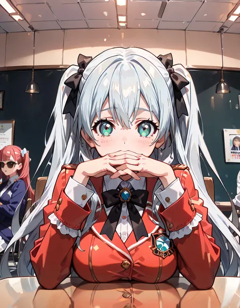 ((ultra-detailed)), (highly detailed CG illustration), (best quality:1.2), ultra-highly detailed, colorful composition, artistic photoshoot, 1girl, solo focus, upper body, moe anime character, girl, dainty facial structure, baby face, round face, rounded c...