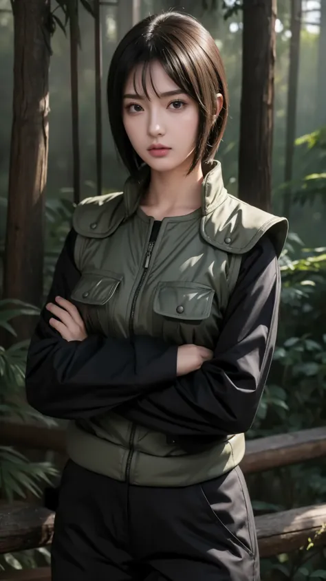 Masterpiece, 8K, Best Quality, Intricate Details, Ultra Details, Ultra High Resolution, (Makeup: 0.4), (Feathered black eyes: 1.21), ((Full body)), ((Muscles: 1.1)), ((Daytime: 1.3)), Standing, HDR, Ultra Detail, EF 24-70mm f/2.8L II USM, Best Quality, Hig...