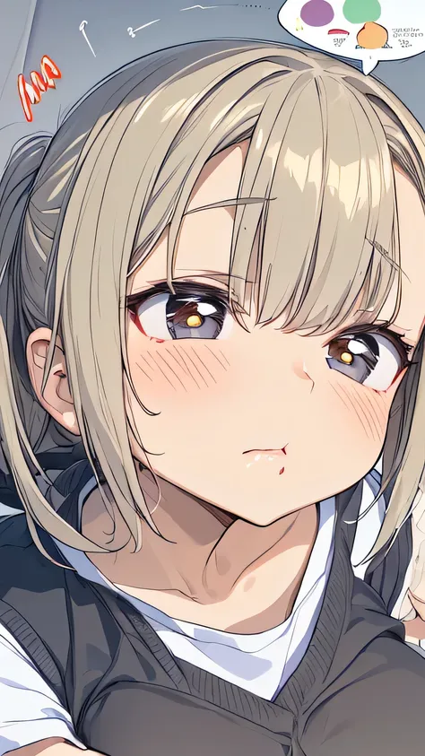 One big girl middle-aged man face focus Dildos that hit the face forcibly press against the face Clean hit obscene sound effect speech bubble motion line floating on impact and is wearing clothes come face