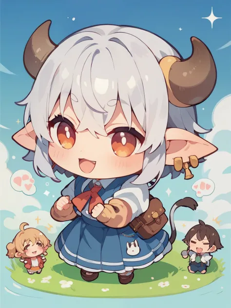 score_9, score_8_ up, score_7_ up, score_6_ up, score_5_ up, anime,nsfw, uncensored ,( chibi:1.5),Dairy cow girl、乳牛化した若いgirl,girl,Bull's Ear,Little Ushikaku,boar tail,girlの胸をmilkingする、巨大な胸を持つgirl,ポップup,Breast Augmentation Surgery、Swollen breasts,milkin...