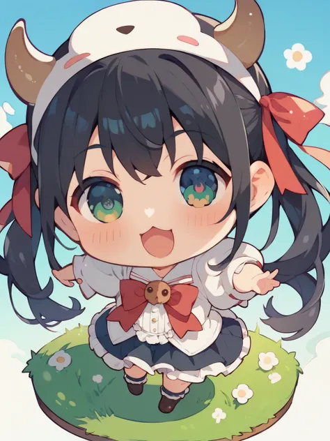score_9, score_8_ up, score_7_ up, score_6_ up, score_5_ up, anime,nsfw, uncensored ,( chibi:1.5),Dairy cow girl、乳牛化した若いgirl,girl,Bull's Ear,Little Ushikaku,boar tail,girlの胸を搾乳する、巨大な胸を持つgirl,ポップup,Breast Augmentation Surgery、Swollen breasts,Breast Pump...
