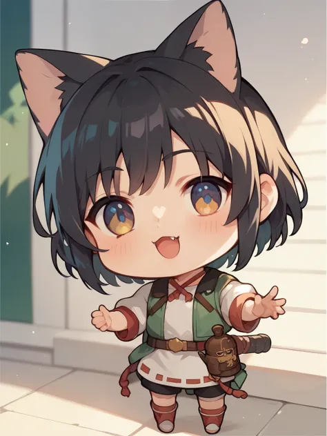 score_9, score_8_ up, score_7_ up, score_6_ up, score_5_ up, anime,nsfw, uncensored ,( chibi:1.5),An anime-style picture of a little wolf girl wearing a Jedi Master costume,Hold a light sabre, bid,depth of field,Kyoani Style,glitter,