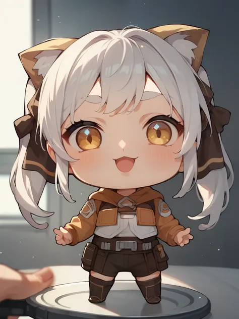 score_9, score_8_ up, score_7_ up, score_6_ up, score_5_ up, anime,nsfw, uncensored ,( chibi:1.5),An anime-style picture of a little wolf girl wearing a Star Wars Jedi Master costume,Hold a light sabre, bid,depth of field,Kyoani Style,glitter,