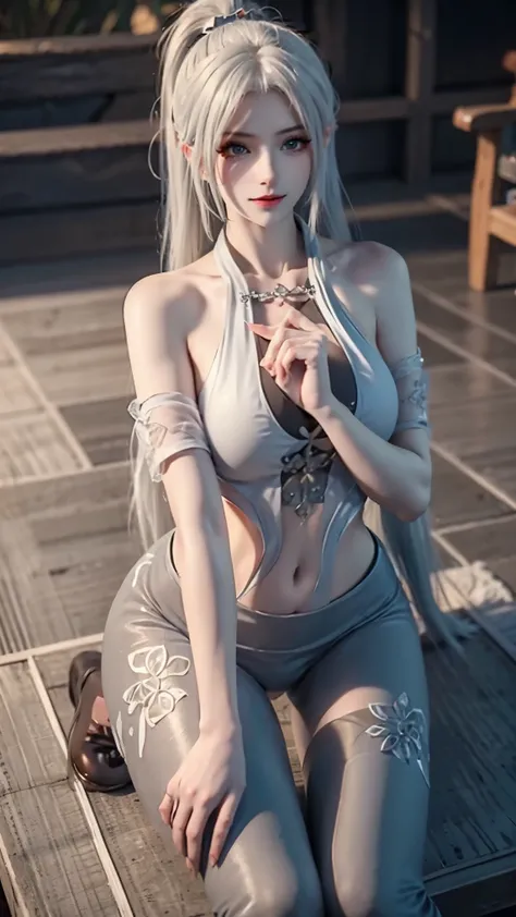 a white hair、Close-up of miss wearing white mask, Beautiful character painting, guweiz, Gurwitz-style artwork, White-haired god, author：Yang Jie, Epic and beautiful character art, Stunning character art, author：Fan Qi, by Wuzhun Shifan, pixiv Art Street Gu...