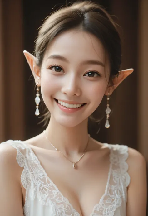 A sacred and enchanting elf, Fearless smile