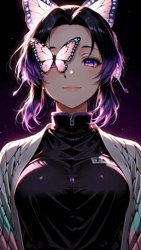 Main content:
The image shows the figure of an anime character, presumably female, with a clear emphasis on neon lighting and stylization. This style gives the image a modern and energetic look.
Background environment:
The background is deep and dark, whic...