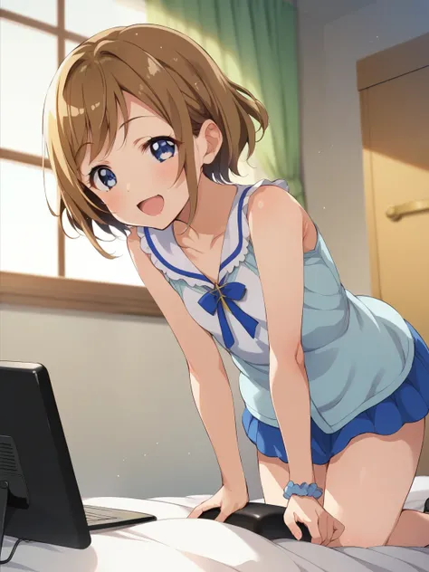 score_9, score_8_up, score_7_up, score_6_up, source_anime, nsfw，young girl putting down her left leg、Transcendental cute kindergarten girl：10、Baby-like face、short 、Petite，Obese Body Type、ピンク色のpigのコスプレ、pigの耳のカチューシャ、exposed shoulders、Exposed abdomen、smile、Ge...