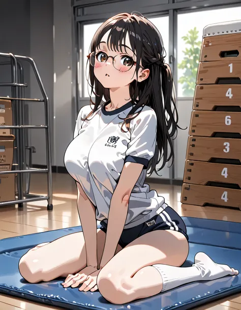 ((ultra-detailed)), (highly detailed CG illustration), (best quality:1.2), ultra-highly, girl, dainty facial structure, baby face, round face, rounded chin:1.2, ideal ratio body proportions, thick eyebrows, half updo, Sagging eyes, long hair, black hair:1....