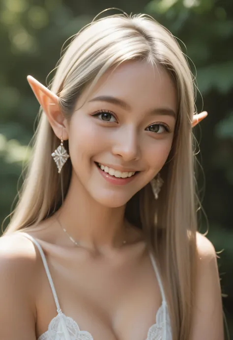 A sacred and enchanting dark elf, Fearless smile