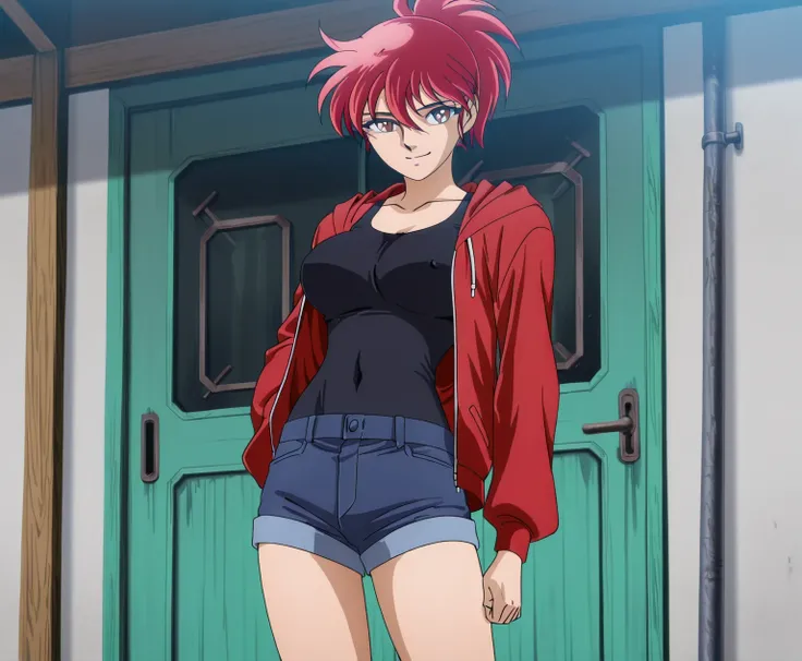 score 9 , score 8 up, score 7 up, source anime, masterpiece, Highest Quality, high definition, 1girl, shouko, red haired anime girl, solo, Classic Girl, Vibrant, girl, created by Anime Painter Studio, handsome,  Girl Romance , brave, anime style, ponytail ...