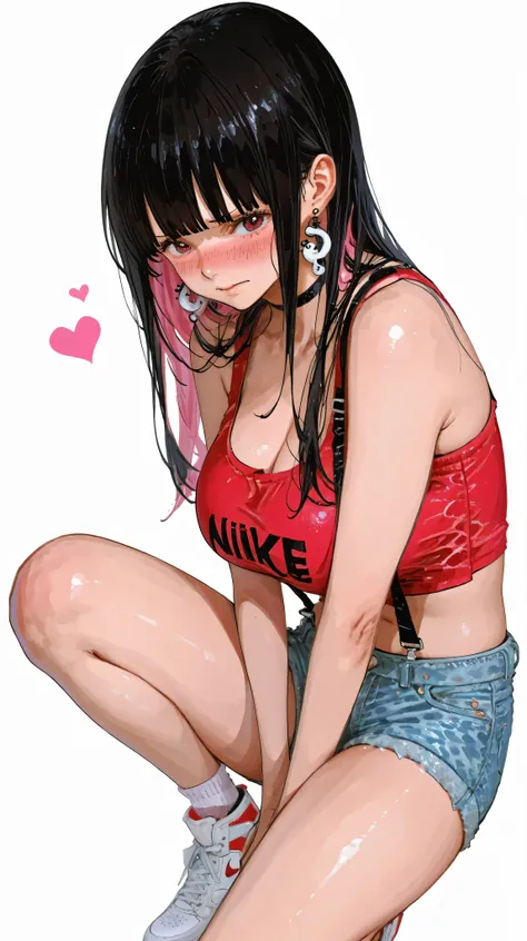 ARTSTYLE_OnePiece_MangaColored_ownwaifu、Getting ready to start running OnePiecestyle 、(Getting ready to start running OnePiecestyle :1.2)、alone、girl、超details、pastel colorアート、white background、black hair、details、detailsな目、pastel color、hime cut、dress characte...