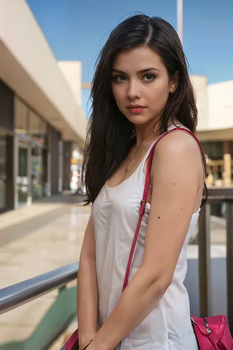 Realistic amateur photo posted to facebook , Young Female ,mall