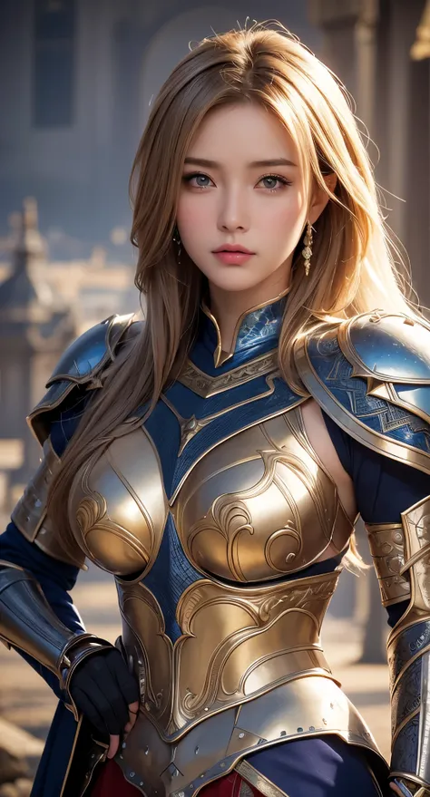 wearing a hijab and vail around , (plain red hijab), tmasterpiece，Best quality at best，A high resolution，8K，((Portrait))，(Head close-up)，Original photo，real photograph，digital photography，(Female adventurers in the medieval fantasy style)，(Medieval Valkyri...