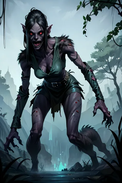 PNG( full body image , forbidden to cut or not appear from head to toe, formato PNG , fundo transparente, fundo branco, dark horror theme , RPG) &&&&& png, sem fundo, an amorphous male creature crawling on the ground, with dark gray skin an...