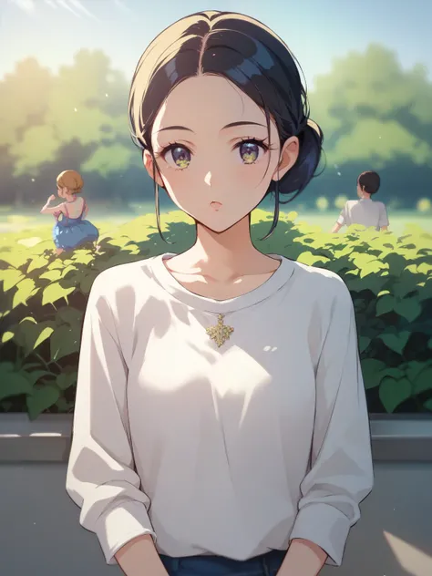 score_9, score_8_ up, score_7_ up, score_6_ up, score_5_ up, anime，nsfw，beautiful girl，Baby Face，young ，short，skinny，anime series，Heidi with white bread in her hand， Cinematography ，Pretty Cure Style，glitter，