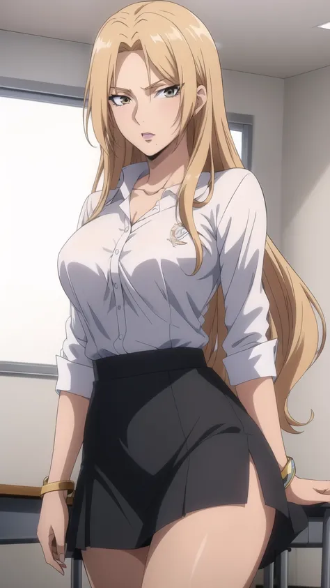 (Top quality, masterpiece, 8k), (anime coloring:1.3), very detailed, very detailed, perfect face, beautiful eyes, perfect eyes, detailed eyes, detailed face, ultra-detailed, detailed eyes, symmetrical eyes, sharp details, 1 girl, solo, healthy skin, (matur...