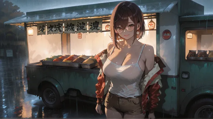 (NSFW:1.1), A Realistic image, extremely sharp focus, crisp details, high resolution, 4K, 8K. (correct anatomy and detailed hand). A wide angle shot, side view, a detailed, high quality rendering of Ayase Momo from Dandadan. She wears beautiful, detailed r...