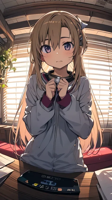 1 girl fisheye lens Sword Art Online asuna sword motion line