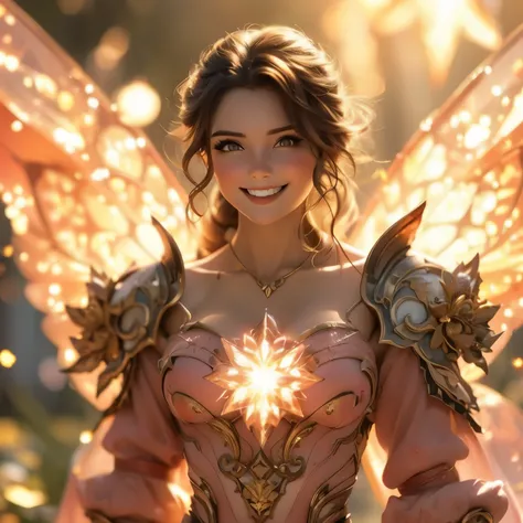 cute smile ,8K High Resolution,Light Fairy,gentle gaze