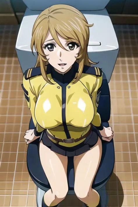 A woman with a lovely smile,Big BreastsをさらにBig Breastsに描いて下さい,My nipples are sharp and can be seen through when wet,Yellow long hair on the toilet seat,Big Breastsでもウエストが細い ,red navy bean colored military uniform,red navy bean micro mini skirt,30歳大people々...