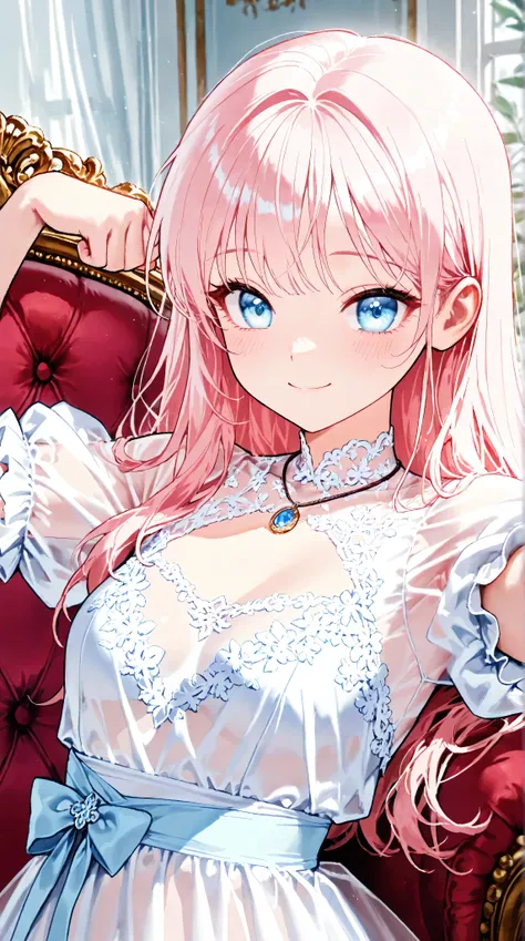 4k , 8k , (only 1 female short light pink hair blue eyes color) , (((no hair bangs))) , 25 years old , ((white Ethereal clothes)) , novel , manhwa , very details , hair details , very anime eyes detais , ตรงตามกายวิภาคมนุษย์ ,ร่างกายสมส่วน , Korean , ani...