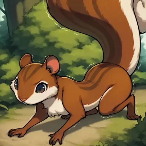 (OwO) Ummm... [Peanut SHAPE] [Model Test*] - masterpiece, best quality, 2D, simple, animal focus, solo, unisex, Original, Kppls, squirrel, furs, claw, (paw with 4-fingers), 