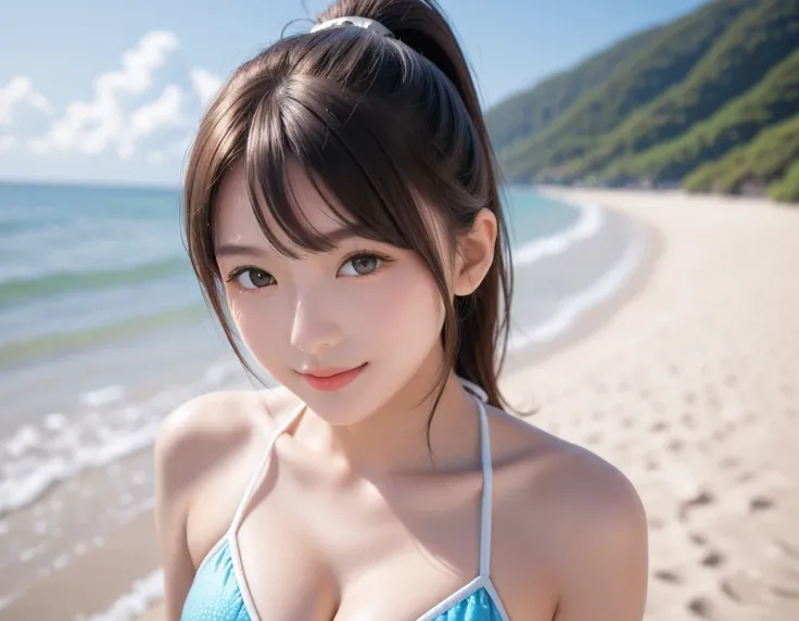 score_9, score_8_up, score_7_up, super detailed, 32K, Masterpiece, top quality, super high definition ,nsfw, official art, photorealistic, sharp focus, solo, 1 classy Japanese girl, ((ponytail)), black hair, smaller face, natural makeup, cute face, medium ...