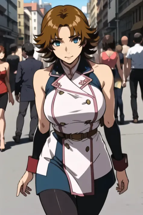 A fabric costume with dark blue skin that shows through slightly through,nice smiles,please draw facial expressions more delicately,Faces are very important,Accurate representation of hands and legs,Big BreastsをさらにさらにBig Breastsに描いて下さい,sleeveless costume w...