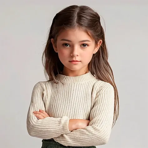 arafed with long hair wearing a sweater and skirt, cute young girl, gorgeous young model, young girl, beautiful young girl, cute , young , young and cute girl, , good young girl, portrait young girl, girl with dark brown hair, beautiful grumpy girl, very ...
